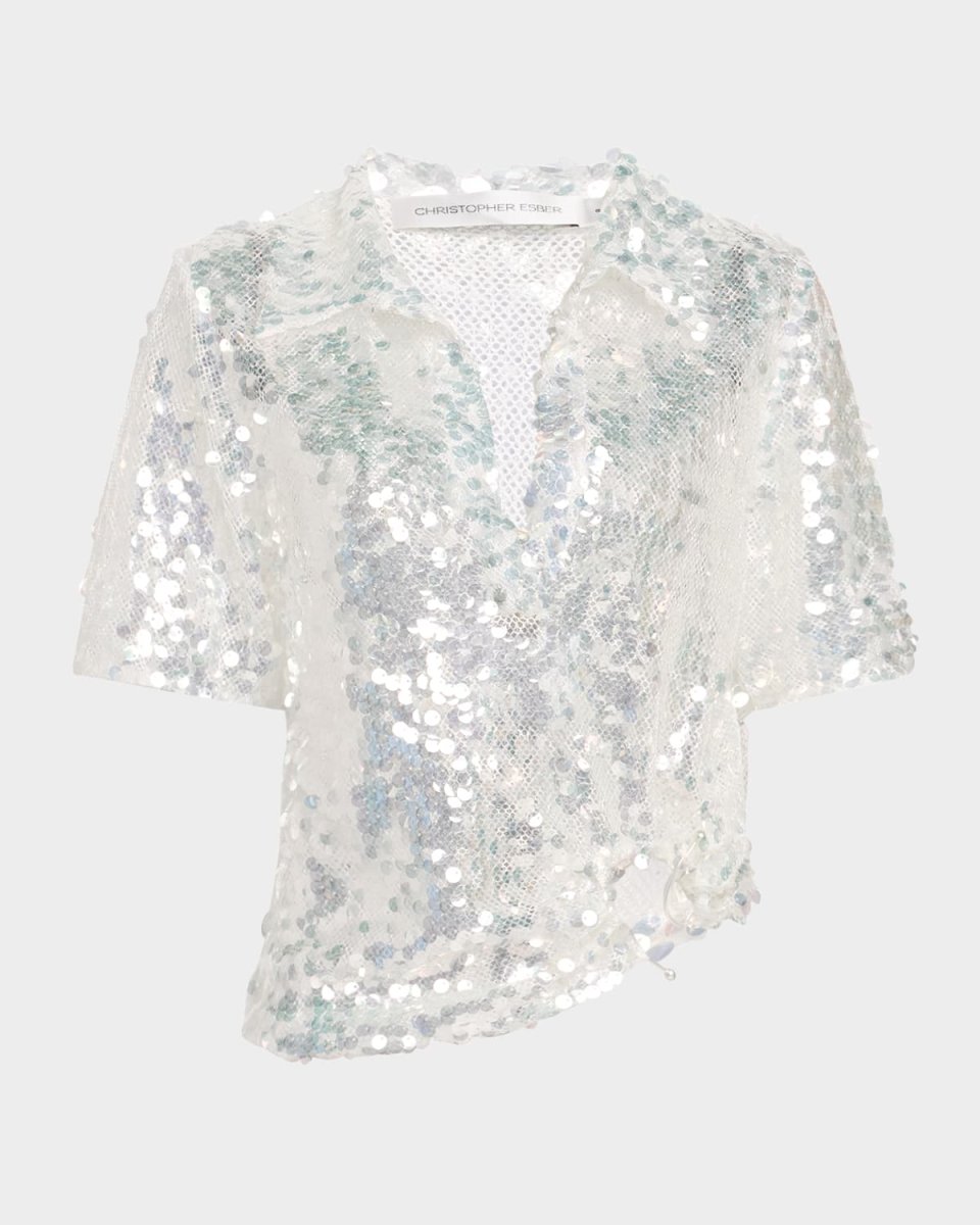 Opaline Sequined Polo Shirt